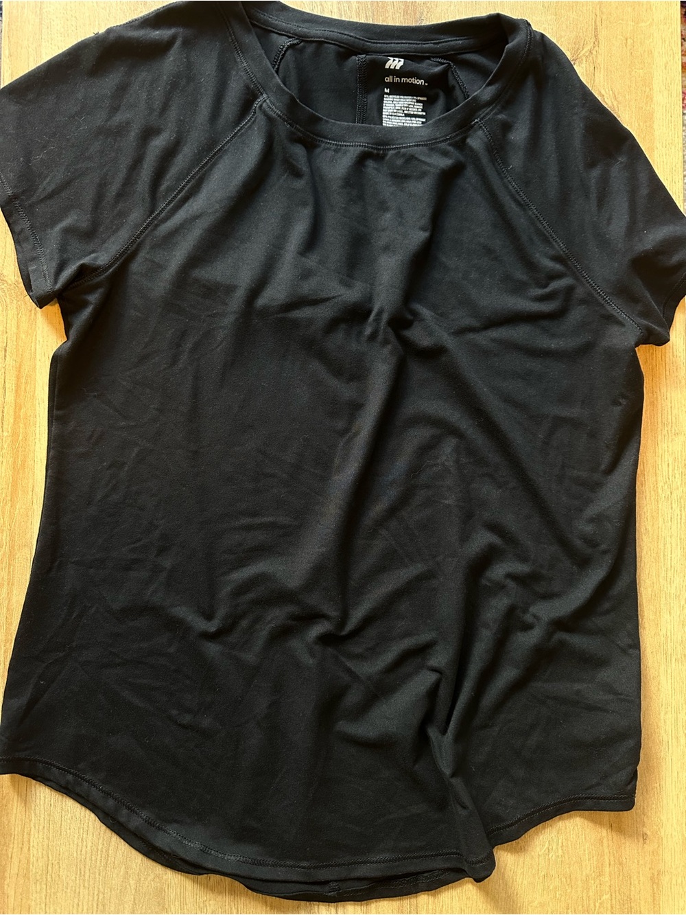 all in motion Black Short-Sleeve Performance Tee